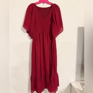 Flowy, lined  Red Women's Dress